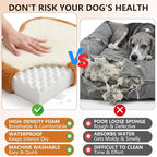 Dog Bed for Small Dogs, Toast Shaped Dog Bed Mat with Orthopedic Foam, Machine Washable Non-Slip Pet Bed, Plush Soft Puppy Mat for Indoor Use