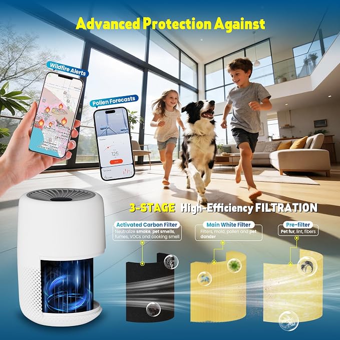 Core Mini Filter Replacement for LEVOIT Core mini-P Air Purifier，Yellow | 4 filter & 10 fragrance Sponge，3-in-1 filtration, great high-efficiency materials with activated carbon，by Improvedhand