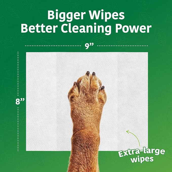 Inspire Naturals Pet Wipes for Dogs and Cats 100% Natural Plant Based with Organic Antioxidants, Dog Wipe Cleaning Deodorizing | Puppy Wipes | Dog Wipes for Paws and Butt(100ct - 2 Pack)