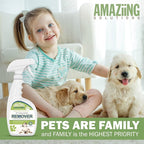 Pet Stain and Odor Remover - Enzyme Cleaner, Pet Urine Odor Eliminator Spray - Floor & Carpet Cleaner Spray, Pet Deodorizers For Home, Fabric Spray W/Fresh, Clean Scent, 32oz Spray