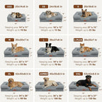 Comfort Expression Orthopedic Dog Bed for Extra Large Dogs with Bolster | Waterproof Dog Couch Bed with Washable Cover & Non-Slip Bottom, Supportive Egg Crate Foam XL Pet Bed, 42x30 Inch