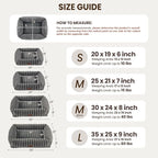 Dog Beds Large Sized Dog,Rectangle Orthopedic Pet Bed for Large Dog, Comfort Fluffy Memory Foam Dog Beds with Anti-Slip Bottom,Grey(35x25x9inchs)