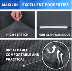 MAXIJIN Stretch Loveseat Sofa Slipcovers 1 Piece Love Seat Couch Covers for 2 Cushion Couch Non Slip Sofa Cover Washable Dog Cat Proof Furniture Protector Pet Friendly (Loveseat, Gray)