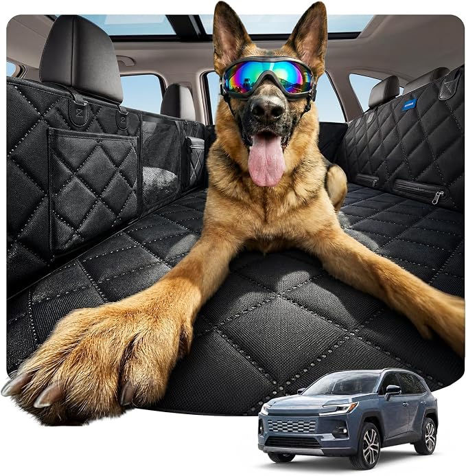 Rorhxia L Dog Mid-Size Truck Seat Cover for Back Seat with 3 Support Rods | 500 lbs Hard Bottom Supports, 45% More Space, 100% Waterproof, 7-Layer Protection, L for Mid-Size Trucks & SUV