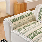 Couch Cover for Dogs, Washable Non-Slip Boho Geometric Pet Sofa Protector, Soft Sofa Slipcovers Cushion Protector for Dogs and Cats. (Green, 27.6" x 27.6" x 1.5"/Armrest or Backrest Cover 1PC)