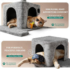 YITAHOME 75-Inch Tall Multi-Level Cat Tree Indoor | Cat Tree Tower with Condos, Top Perches, Sisal Ramp, Scratching Posts & Cozy Basket Hammocks
