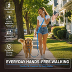 Hands Free Dog Leash,Galaxy Reflective,Crossbody Dog Leash,Blue | Galaxy Reflective • High Visibility • Emergency Control Handle • Heavy-Duty Hardware