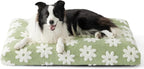 LE SURE Cute Aesthetic Dog Beds Large Sized Dog,Thick Pet Pillow 36x27 | Chopped Foam, Jacquard Modern Plush Crate Cushion Gift for Large Dog, Waterproof Washable Cover, Nonslip Bottom, Green