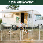 FXW Rollick Dog Playpen, Indoor, Yard & RV Camping, 45" H, 32 Panels | Easy setup, Heavy-duty, DIY layouts, for Large Dogs, Patented