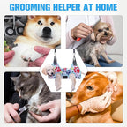 PAWCHIE Dog Grooming Hammock Harness for Dogs & Cats with Pet Nail Clipper Trimmer - Cat Hanger Sling for Trimming Clipping Nails- Dog Hammock Restraint Bag for Small Medium Large Dog, Blue M