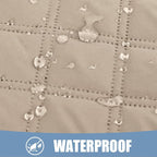 Smiry Waterproof Reversible Pet Couch Covers for Dogs | Pet Friendly, Soft Fabric, Washable Sofa Furniture Protector for Dogs Cat Kids, Checkered (52"x82", Taupe/Beige)