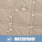 Smiry Waterproof Reversible Pet Couch Covers for Dogs | Pet Friendly, Soft Fabric, Washable Sofa Furniture Protector for Dogs Cat Kids, Checkered (30"x60", Taupe/Beige)