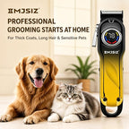 Dog Clippers for Grooming Thick Hair, Pet Grooming Kit with Carry Case | LCD Display • USB-C Charging • 180-Min Runtime • Low Noise • Carrying Case • Metal Housing