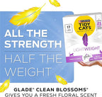 Purina Tidy Cats LightWeight With Glade Clean Blossoms Multi-Cat, Clumping, Low Dust, Scented Cat litter - 17 lb. Box
