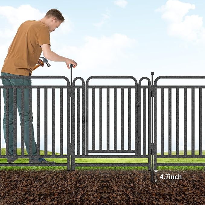 Thickened Dog Playpen Foldable Metal Yard Fence32/43inch Compact Portable Animal Barrier Fence for Indoor Outdoor (16 Panels, 32 inch)