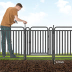 Thickened Dog Playpen Foldable Metal Yard Fence32/43inch Compact Portable Animal Barrier Fence for Indoor Outdoor (16 Panels, 32 inch)
