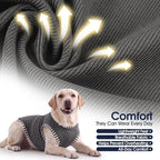 IECOii 2 Pack Dog Surgery Recovery Shirt Sleeveless Lightweight Dog Tshirt | T-Shirts with Stretch Fit,Gentle on Sensitive Skin,Anti-licking for Hot Spots,Shedding Control Tee,For Small to Giant Dogs