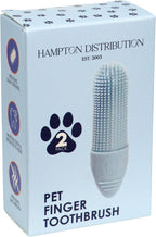 Hampton Distribution 2-Pack Pet Dental Care Kit - 360° Silicone Dog & Cat Finger Pet Toothbrush