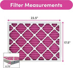 18x24x1 Air Filter (6-Pack) | Made in the USA | Color Changing | Remove Cat and Dog Odor | MERV 8 for Pet Hair Dander and Dust | 17.5"x23.5"x0.75" Exact Size