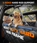 Rorhxia Dog Seat Cover for Backseat, [Ultimate Safe, Comfortable and Large Space] Waterproof 600D Heavy Duty Dog Car Hammock, Release Passenger Seats, Fits Sedan/SUV/Truck, Large Dog Friendly, L