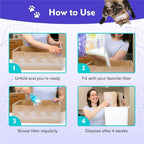 Kitty Poo Club Disposable Cat Litter Box 2-Pack with Soy Litter | Two 7.5 lb Bags, Soft Clumps, Low-Dust Plant Pellets, Leak-Proof Monthly Setup for Travel, Apartments, and Multi-Cat Homes