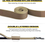 Fida 5 FT Heavy Duty Dog Leash with 2 Comfortable Padded Handles, Traffic Handle & Advanced Easy Snap Hook, Reflective Walking Lead for Large, Medium & Small Breed Dogs, Brown