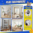 Interactive Cat Toys with Automatic Feather Flying Bird for Bored Adult Cat | Catpick toy Doorway Hanging Feather Toys for Indoor Cat & Kitten, Electric Smart Wand Toys for Exercise &Enrichment, Green