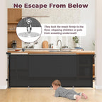 78" Retractable Extra Wide Baby Gates for Stairs, Long Mesh Dog Gate | Indoor Outdoor Pet Gate for Large Openings, Ideal for Doorways Hallways Kitchens Decks & Porches, 34" Height, Black