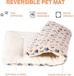 Mora Pets Dog Bed Crate Pad Ultra Soft Pet Bed with Cute Star Print Washable Crate Mat for Large Medium Small Dogs Reversible Fleece Dog Crate Kennel Mat Cat Bed Liner 29 x 21 inch Brown