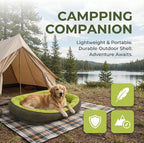 Calming Dog Bed for Medium Dogs 26"x19" - Orthopedic Washable Pet Bed with Anti-Slip Bottom, Indoor Soft Cat Bed with Removable Cover (Lime Green)