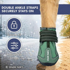 Spark Paws 365 Dog Shoes - All-Season Boots for Winter Snow & Hot Pavement | Water-resistant, anti-slip, stay-on straps - rain, ice & summer booties in one. Reflective; small, medium & large dogs