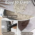Cat Litter Mat Litter Trapping Mat, 33"x22" Waterproof Urine Proof Litter Box Mat Catcher Mat Non-Slip Washable for Kitty Kitten, Brown