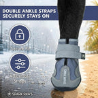 Spark Paws 365 Dog Shoes - All-Season Boots for Winter Snow & Hot Pavement | Water-resistant, anti-slip, stay-on straps - rain, ice & summer booties in one. Reflective; small, medium & large dogs