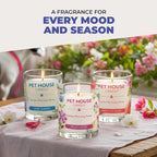 Pet House Candles, Natural Soy-Based, Clean Burning Pet Friendly Candles, 60 Hour Burn Time - Wild Blueberries, 9 oz, 2 Pack