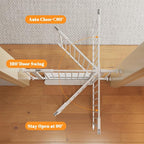 Wide Baby Gate for Stairs 29.8-53.4 Inch Pressure Mounted, Auto Close Child Baby Gates for Doorways No Drill, Walk Through Dog Gate Indoor for The House, White