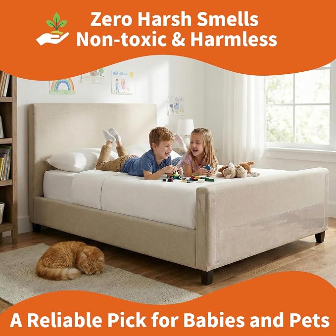 Cat Scratch Furniture Protector 12 Sheets with 50 Twist Pins XL 17" x 12" | Scratch Protector for Cats, Non-Toxic Safe for Kids & Pets, No Residue Couch Protector from Cat Scratching, Cuttable to Fit