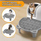 Litter Catching Step for Cat Litter Box, Litter Trap Stool for Automatic Litter Box Self Cleaning, Litter Collection Stairs, Litter Catcher Ramp for Old Geriatric Senior Cat or Kitten