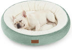 Love's cabin Round Donut Cat and Dog Cushion Bed, 30in Pet Bed for Medium or Large Dogs, Anti-Slip & Water-Resistant Bottom, Soft Durable Fabric Pet Beds, Washable Calming Cat Bed, Apple Green