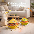 hooroor Cat Toy w/Interactive Laser, Spinning Feather & Butterfly Wand | Motion-activated Chirping, Treat Dispenser, 360° Wobbling Base,Auto-off, Non-toxic ABS Toys for Bored Indoor Cats & Kitten
