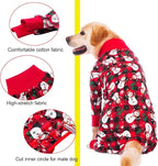 Dog Recovery Suit After Surgery Female Male, Medium Large Dog Neuter Shirt Cone Alternatives Prevent Licking Surgical Onesies (Xmas Snowman, 7XL)