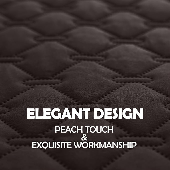 gogobunny Waterproof Dog Blankets for Large Dogs, Pet Bed Cover Breathable | Washable Pee Pads, Quilted Throw Blanket, Furniture Protector for Couch Sofa Bed Car, 82x82 Inch Dark/Light Coffee