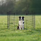 Amazon Basics Foldable Octagonal Metal Exercise Dog Playpen, Indoor/Outdoor, No Door, 8 Connected Panels, Large, 42 Inches Height, Black