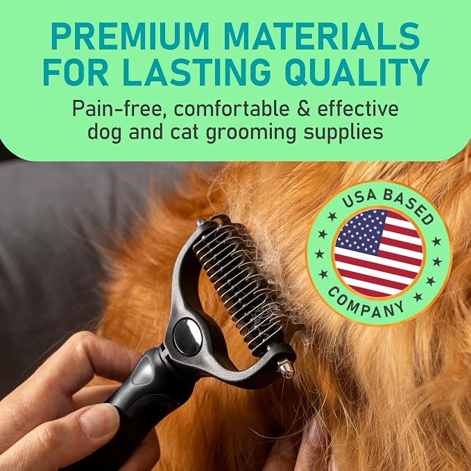 Maxpower Planet Hair Brush - Double Sided Shedding, Dematting Undercoat Rake for Dogs and Cats, Extra Wide Dog Grooming Brush, Reduce Shedding by 95%, Black | Deshedding & Dematting, Extra-Wide Double-Sided Comb, Long-Haired Coats, Reduces Shedding, Or...