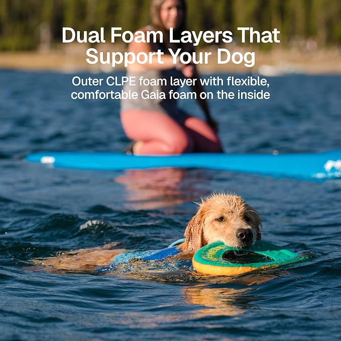 Ruffwear, Float Coat Dog Life Jacket, Premium Buoyancy Swim Vest with Lift Handle, Secure Fit & Reflective Trim, Adjustable Flotation for Swimming, Boating, & Outdoor Adventures, Wave Orange, X-Large