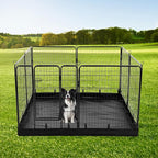 PJYuCien Square Playpen Bottom Pad for 32'' Width 8 Panel Pen, Black | Protect Floor, Easy to Move and Clean, Perfect for Puppy, Duck, and Other Small Animals, Hook Connect