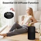 Air Purifiers for Bedroom, Dorm Room, True HEPA Filter for Smoke, Black | Small Air Purifier for Wildfire Smoke, Dust, Pet Dander, 24dB Quiet Sleep Mode with Night Light, Fragrance Sponge, 2 Pack
