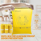 Dog Poop Bags Rolls-600 Counts, 40Rolls, Biodegradable Poop Bags Made of Cornstarch, 100% Leak Proof and Easy to Open (Yellow)
