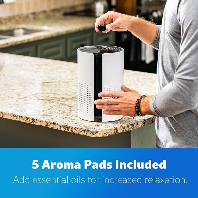 Kenmore Air Purifiers Up to 348 Sq.Foot with H13 True HEPA Filter | Child Lock, Sleep Mode for Small Rooms for Bedroom