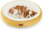 Love's cabin Round Donut Cat and Dog Cushion Bed, 30in Pet Bed for Medium or Large Dogs, Anti-Slip & Water-Resistant Bottom, Soft Durable Fabric Pet Beds, Washable Calming Cat Bed, Yellow