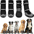 Dimicoo Dog Shoes,Waterproof Dog Boots for Winter,Anti-Slip Dog Snow Booties for Large Small Medium Dogs,Reflective Paw Protectors for Outdoor Walking Hiking